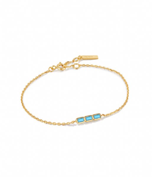 Ania Haie  Turquoise Bar Bracelet Gold